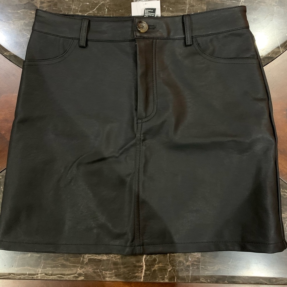 Faux Leather Skirt